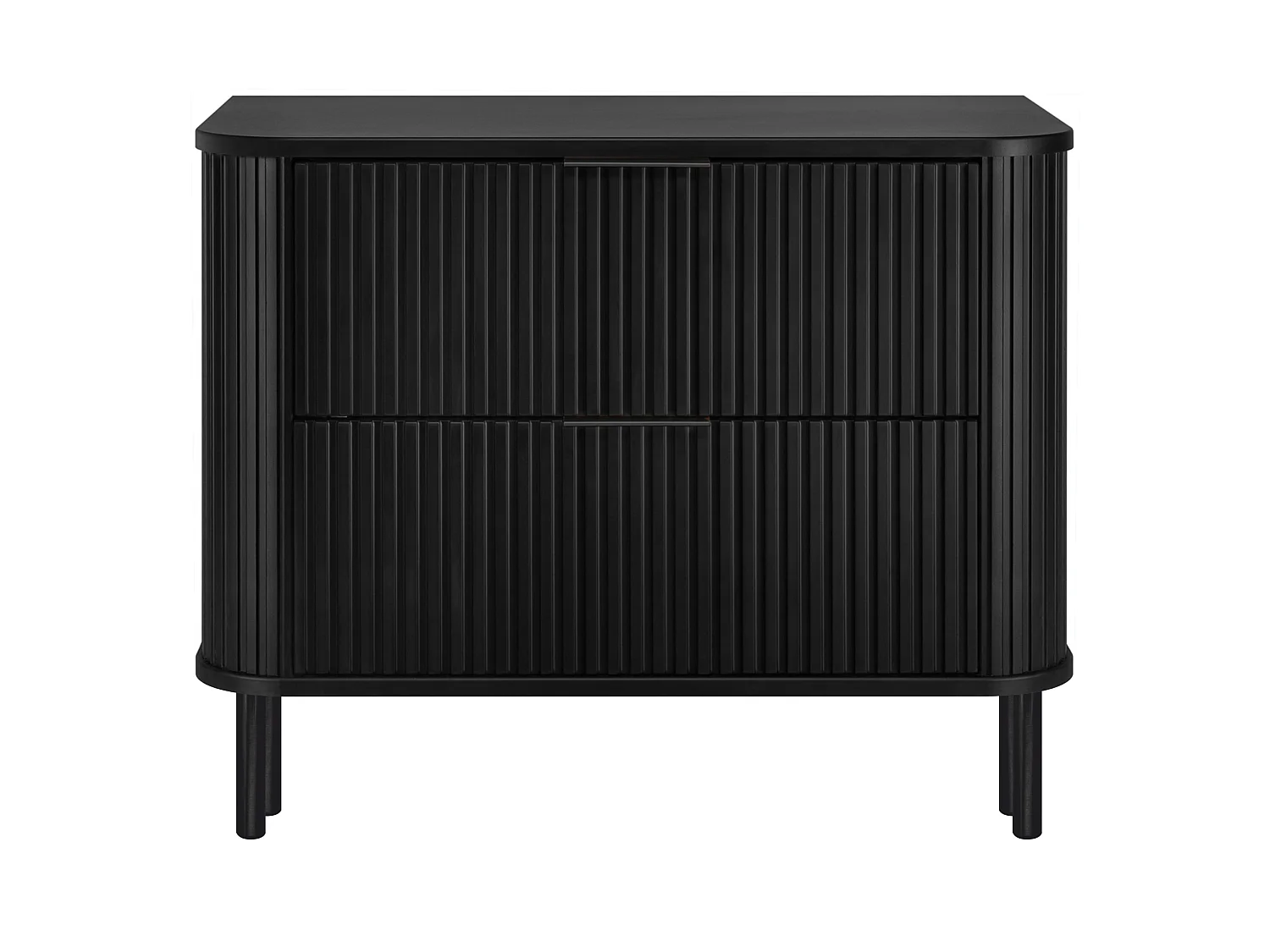Free-standing bathroom cabinet with drawers and metal legs, colour Black, black handle, black legs, 80 x 41.5 x 66.7 cm