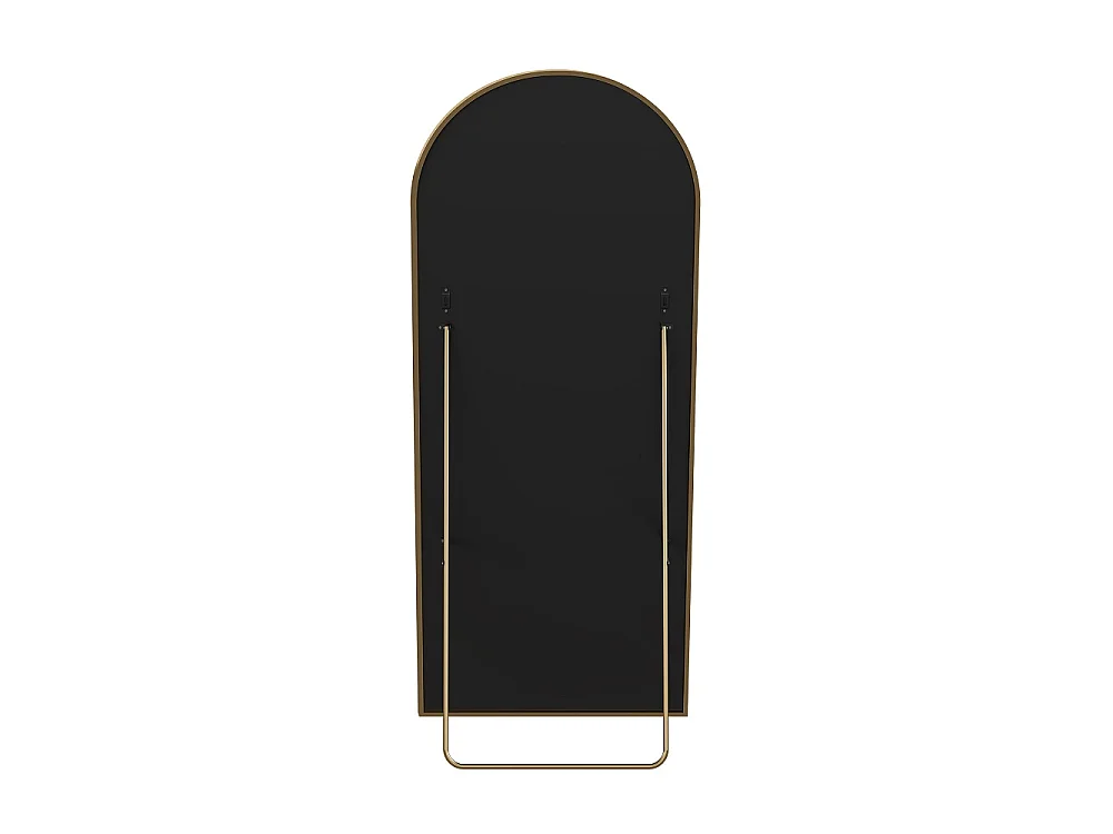 Grand arc miroir corps complet - 177 x 77 cm - Cadre en alliage d'aluminium Verre trempé - Or