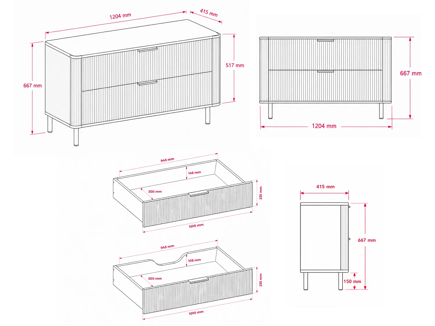 Free-standing bathroom cabinet with drawers and metal legs, colour Craft Oak, gold handle, gold legs, 120 x 41.5 x 66.7 cm