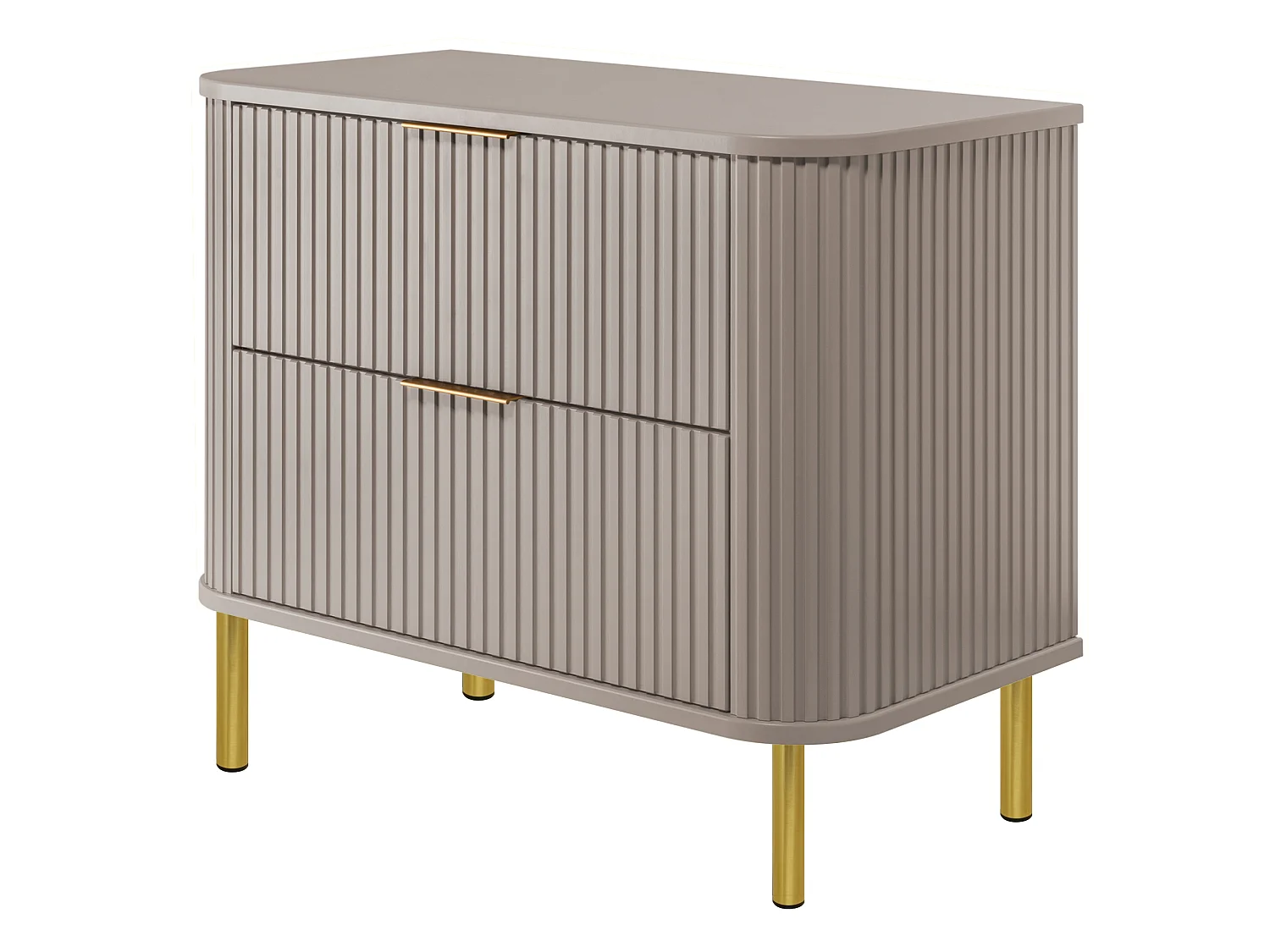 Free-standing bathroom cabinet with drawers and metal legs, colour Cashmere, gold handle, gold legs, 80 x 41.5 x 66.7 cm