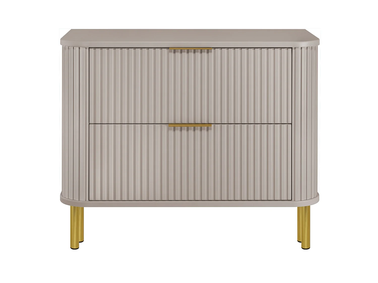 Free-standing bathroom cabinet with drawers and metal legs, colour Cashmere, gold handle, gold legs, 80 x 41.5 x 66.7 cm