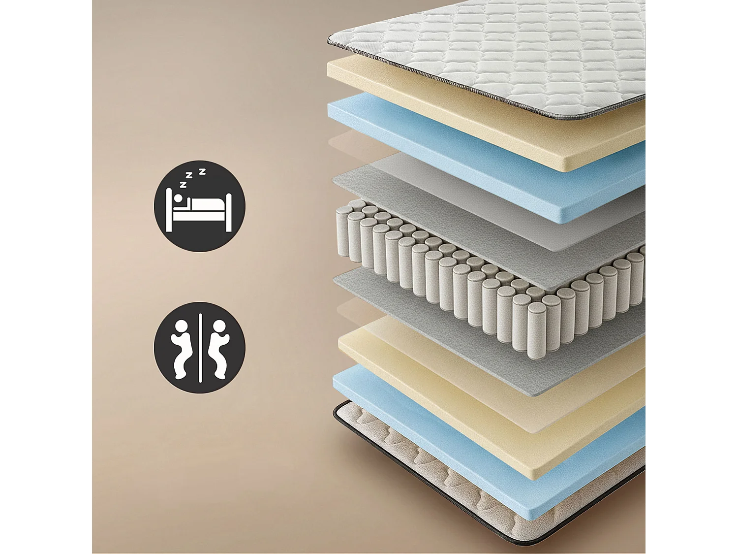 Bed met Opbergruimte 100x200 cm Metalen Lattenbodem Opklapbaar en Binnenveringsmatras Sonoma Eiken