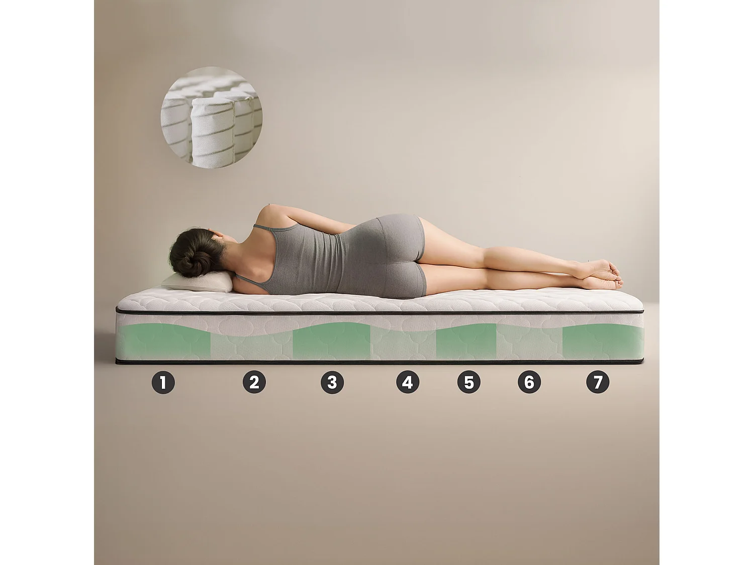 Bed met Opbergruimte 140x200 cm Metalen Lattenbodem Opklapbaar en Binnenveringsmatras Wit
