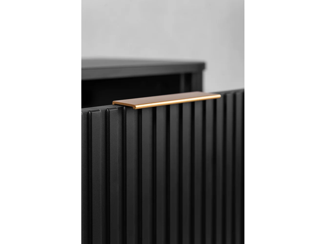 Free-standing bathroom cabinet with drawers and metal legs, colour Black, gold handle, gold legs, 100 x 41.5 x 66.7 cm
