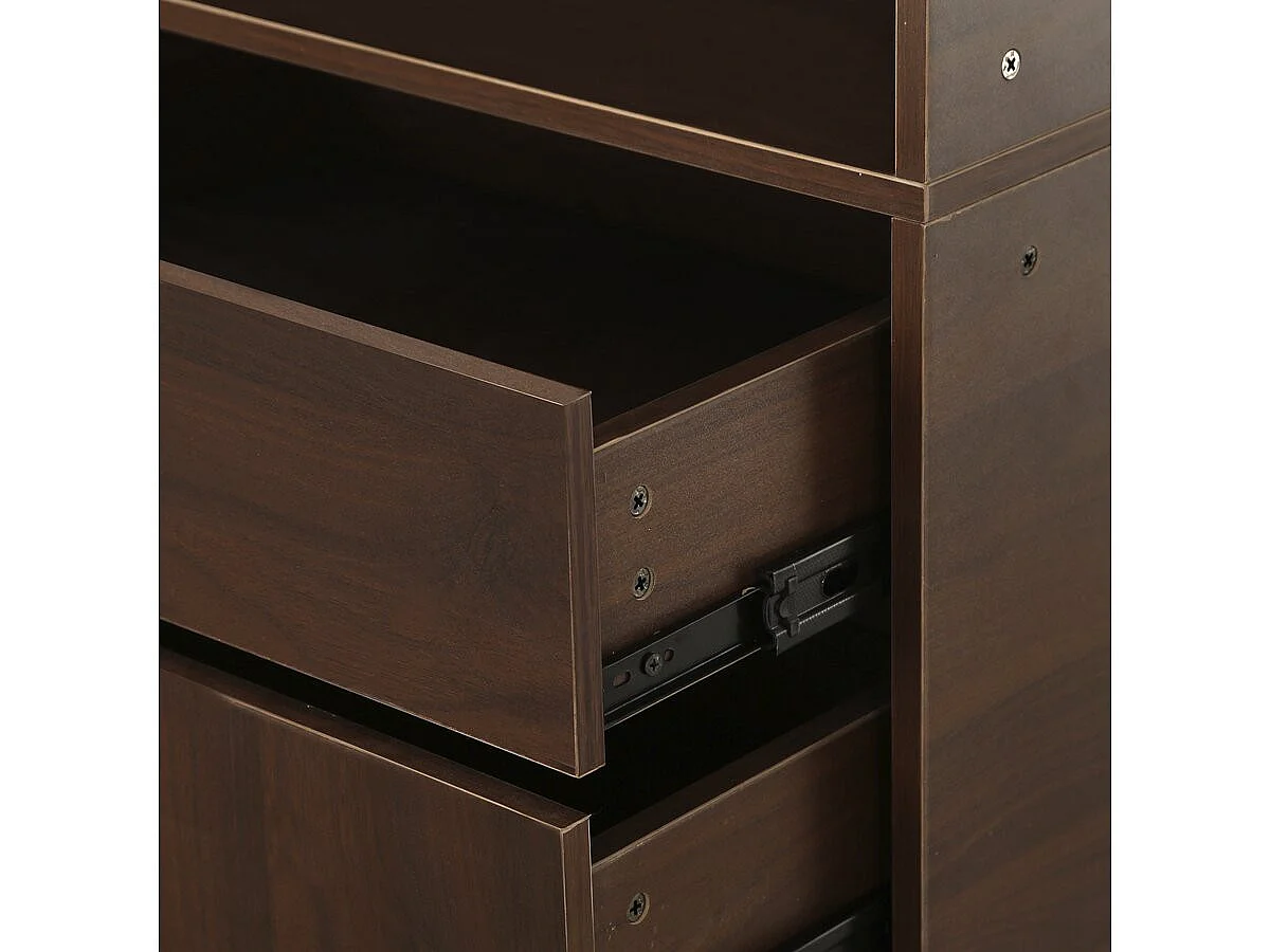 Modulares Ankleideset "Opéra" - 2 Elemente - Braun