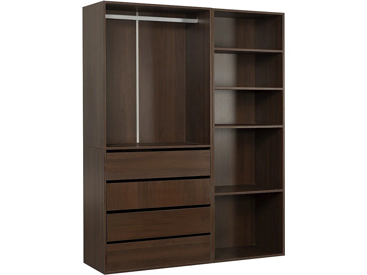 Modulares Ankleideset "Opéra" - 2 Elemente - Braun