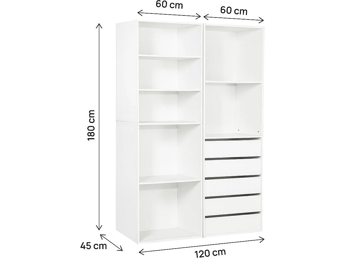 Ankleideset "Opéra" - 2 Elemente - Weiß