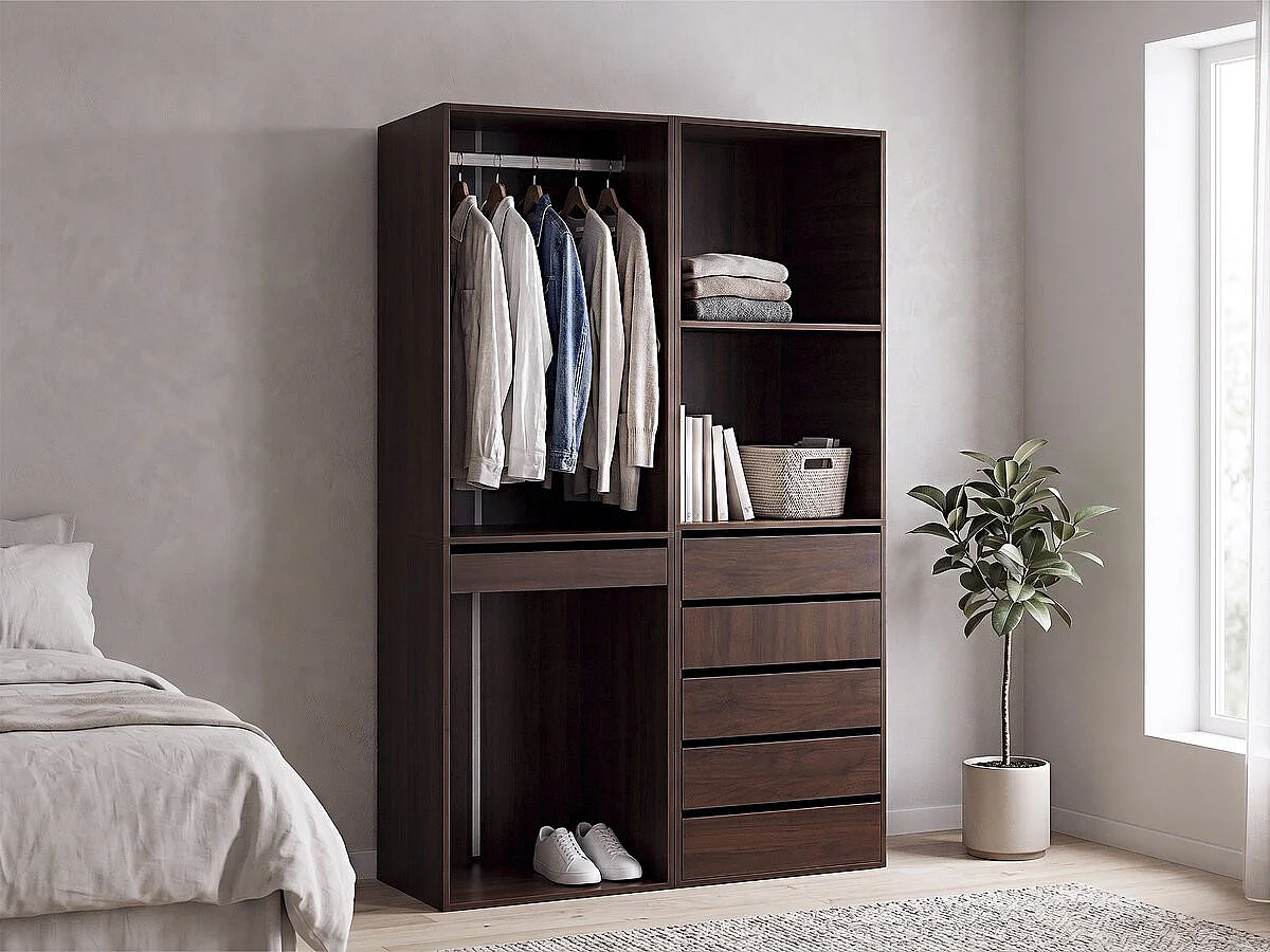 Modulärt "Opéra" Dressing Kit - 2 Element - Brun