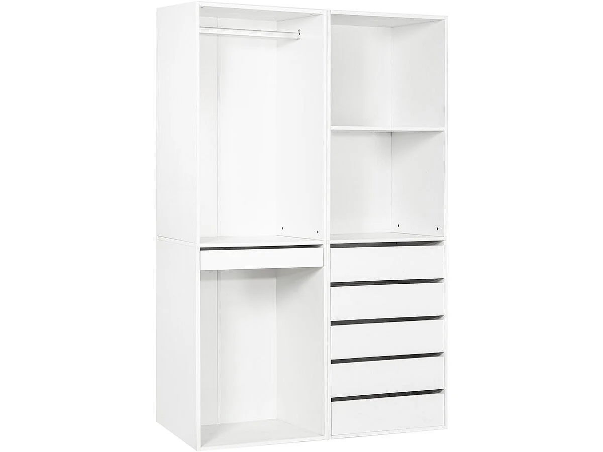 Modulärt "Opera" Dressing Kit - 2 enheter - Vit