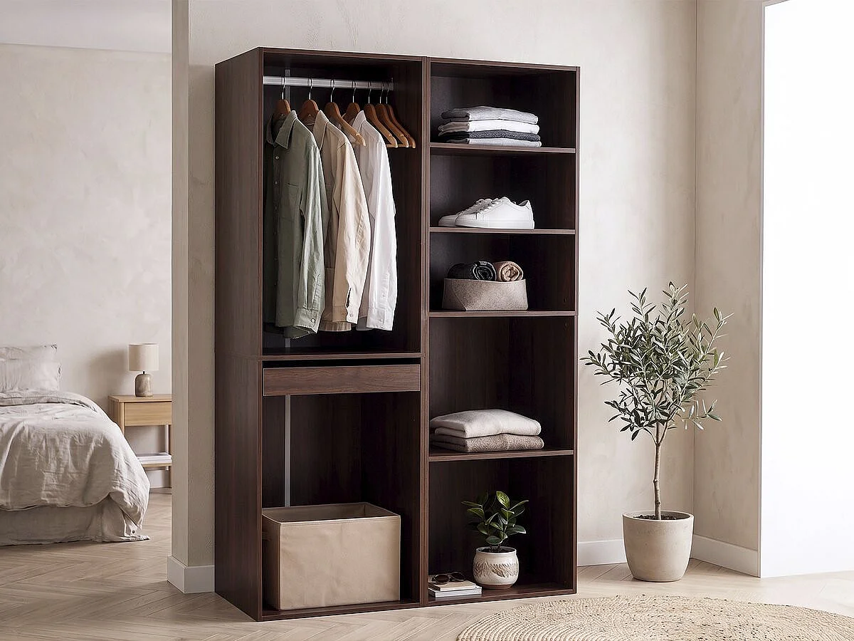 Modulares Ankleideset "Opéra" - 2 Elemente - Braun