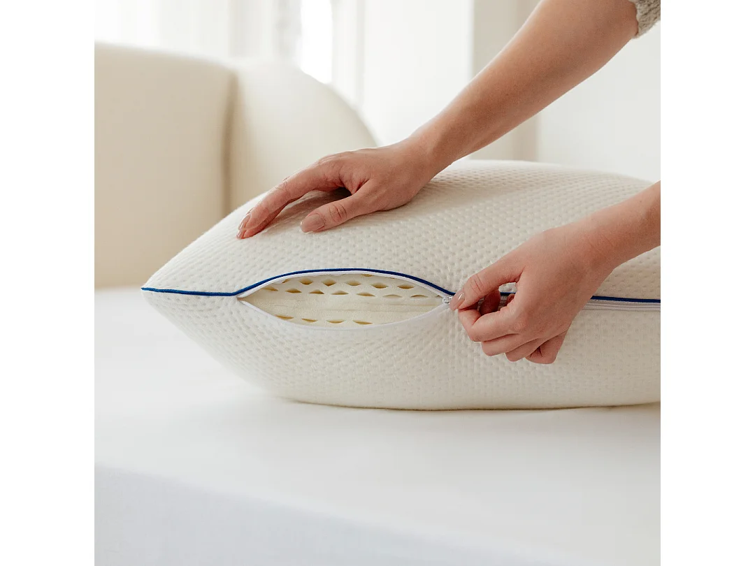 Oreiller ergonomique mémoire de forme 60x60 épais 12cm