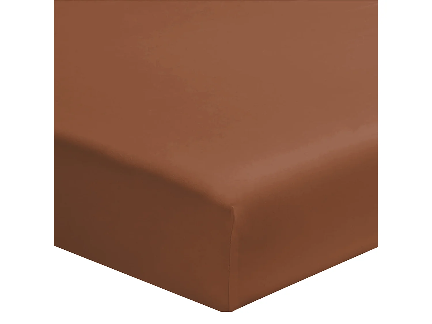 Draps Housse 140x200cm - Mocca Mousse - Satin de Coton
