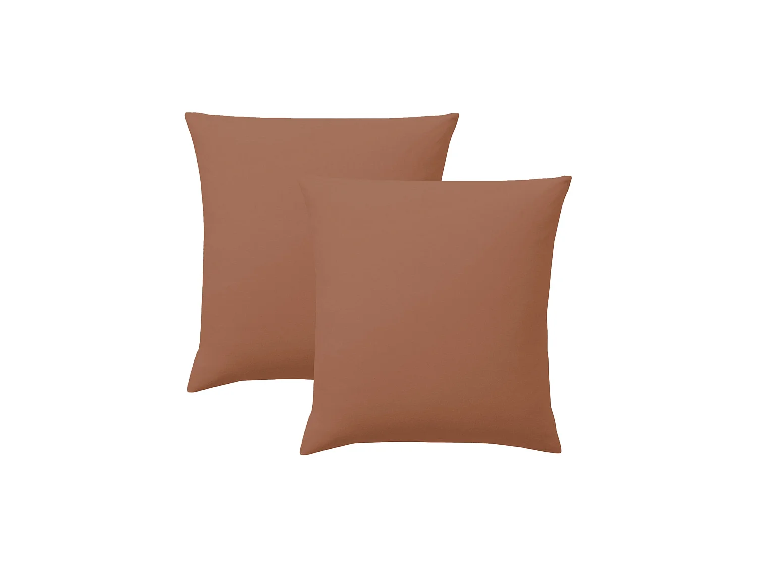 Taies d'oreillers 65x65cm - Mocca Mousse - Satin de Coton