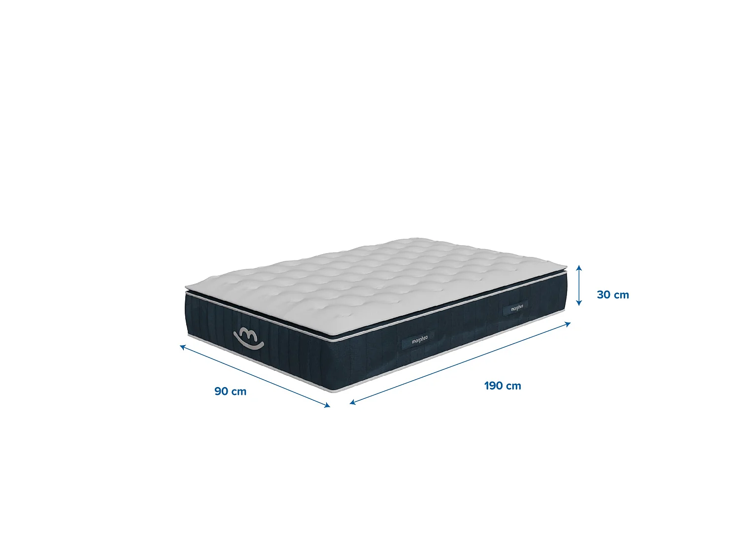 Matelas luxe hybride mémoire de forme 90x190 épais 30cm
