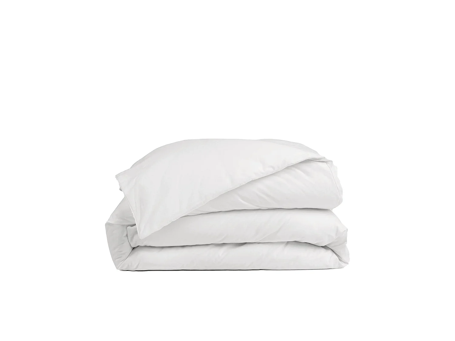 Housse de couette 240x260cm - Blanc - Satin de Coton