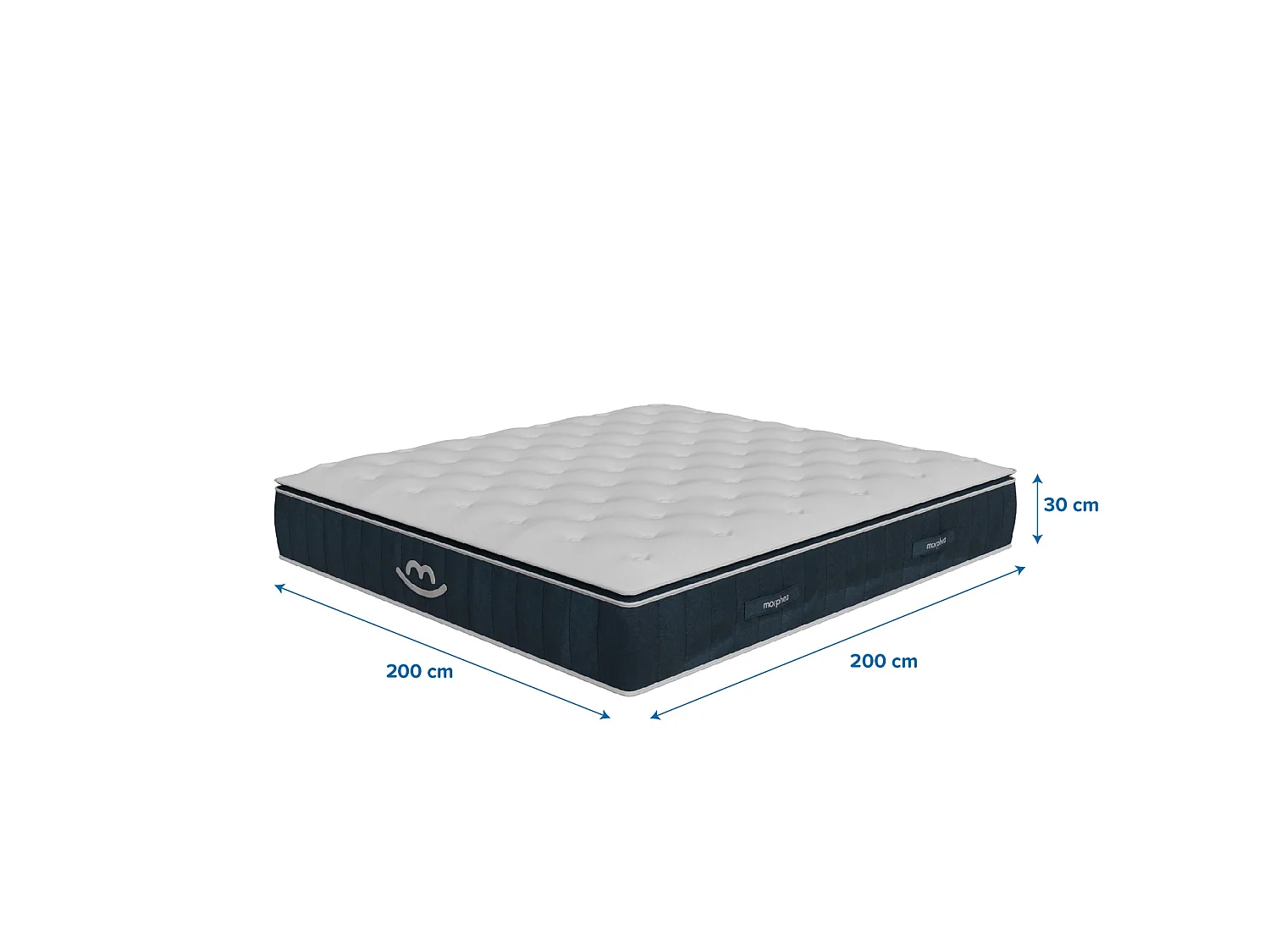 Matelas luxe hybride mémoire de forme 200x200 épais 30cm