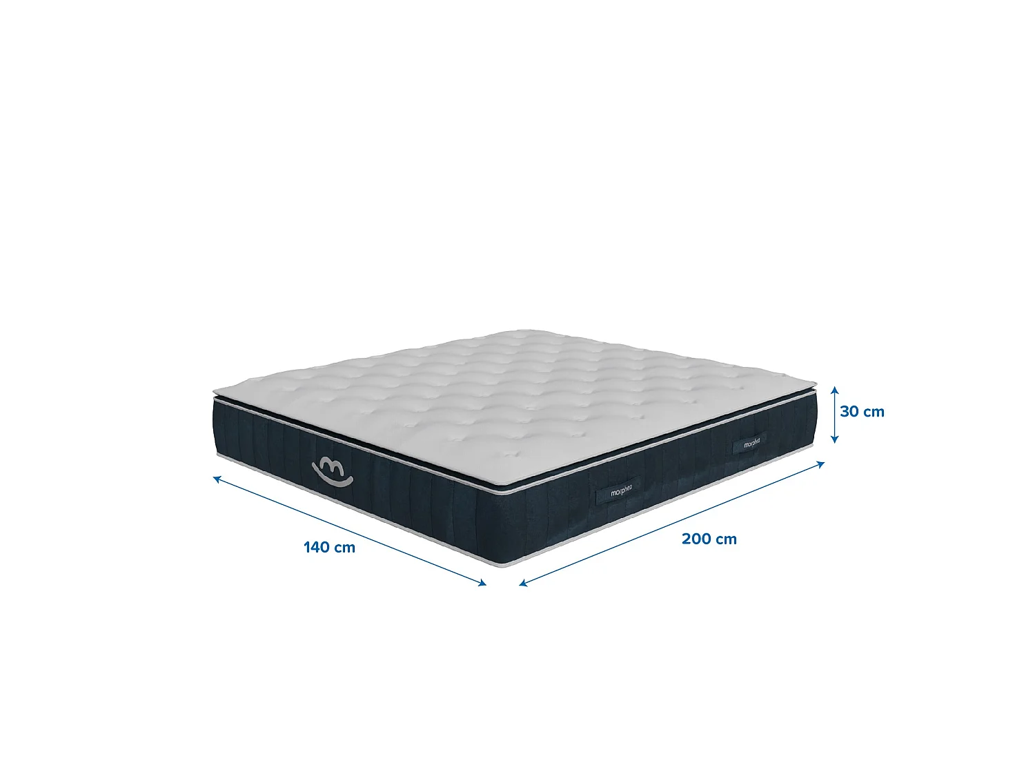 Matelas luxe hybride mémoire de forme 140x200 épais 30cm