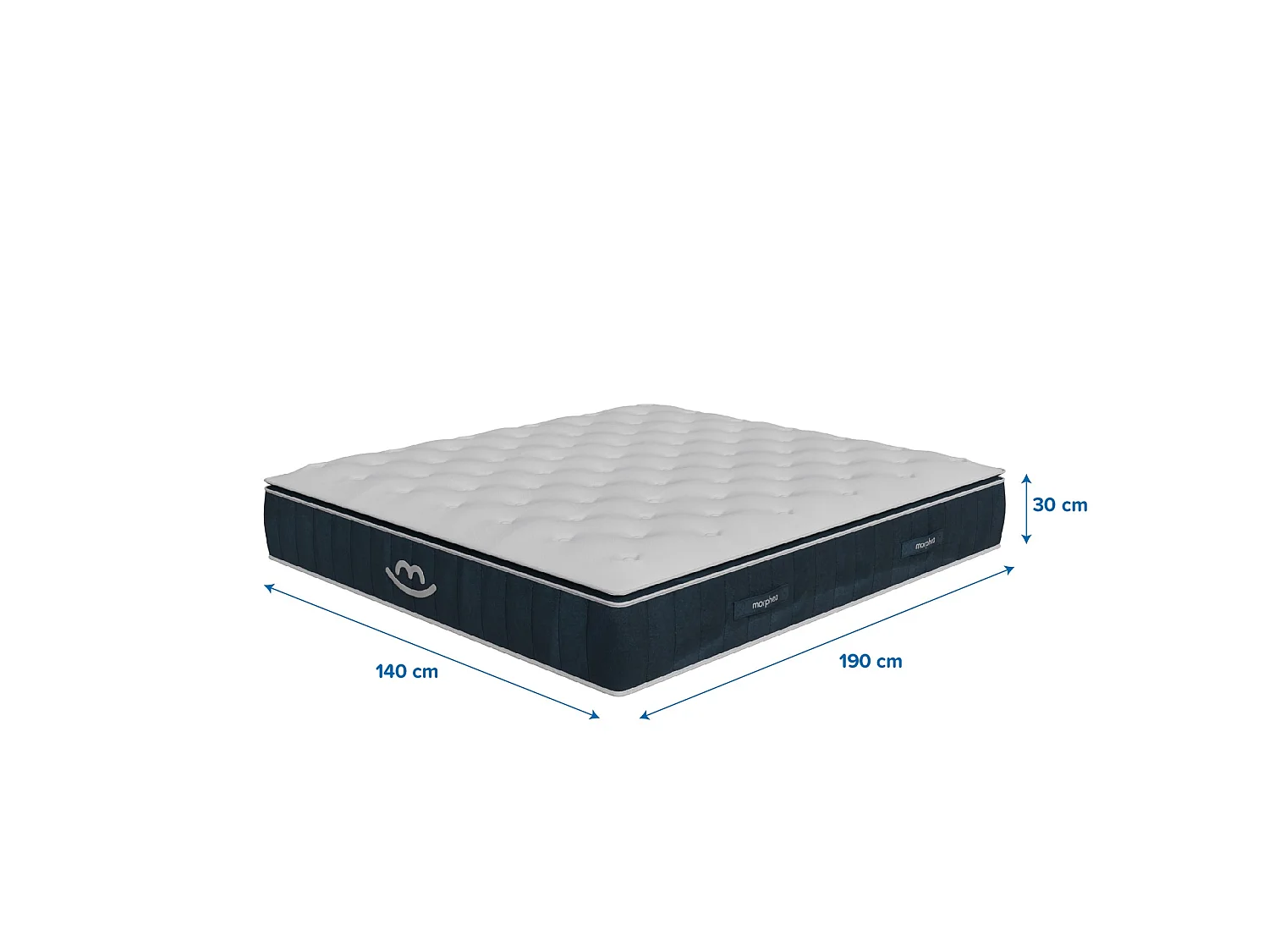 Matelas luxe hybride mémoire de forme 140x190 épais 30cm