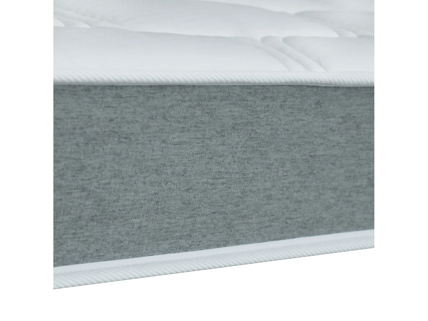 Ensemble matelas mousse accueil memoire de forme, H16 cm, sommier en kit beige Dimensions - 180 x 200 cm