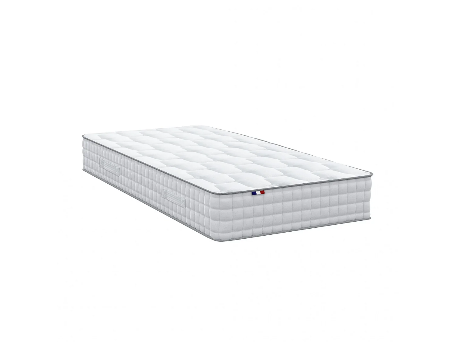 Ensemble matelas ressorts, mémoire de forme, H24 cm, sommier kit beige Dimensions - 90 x 190 cm