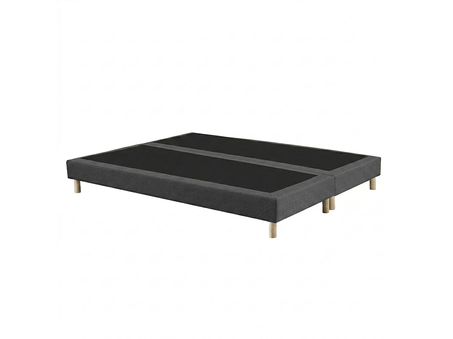 Sommier tapissier à lattes fixes, couchage ferme, soutien optimal - 180 x 200 cm, Sommier -  Gris Foncé