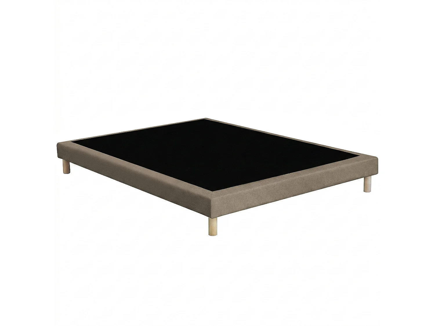 Sommier tapissier à lattes fixes, couchage ferme, soutien optimal - 140 x 200 cm, Sommier - Taupe