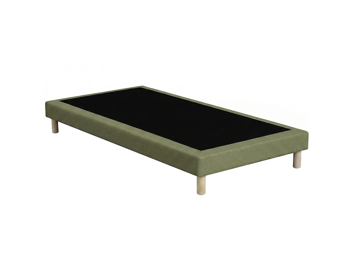 Sommier tapissier à lattes fixes, couchage ferme, soutien optimal - 80 x 200 cm, Sommier - Vert