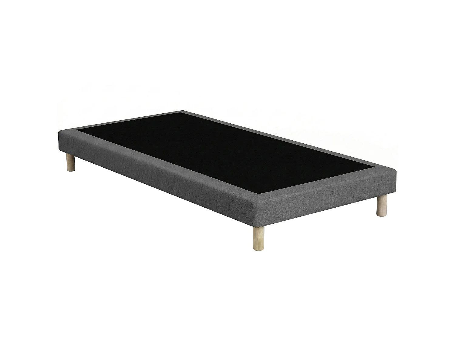 Sommier tapissier à lattes fixes, couchage ferme, soutien optimal - 80 x 200 cm, Sommier -  Gris Foncé