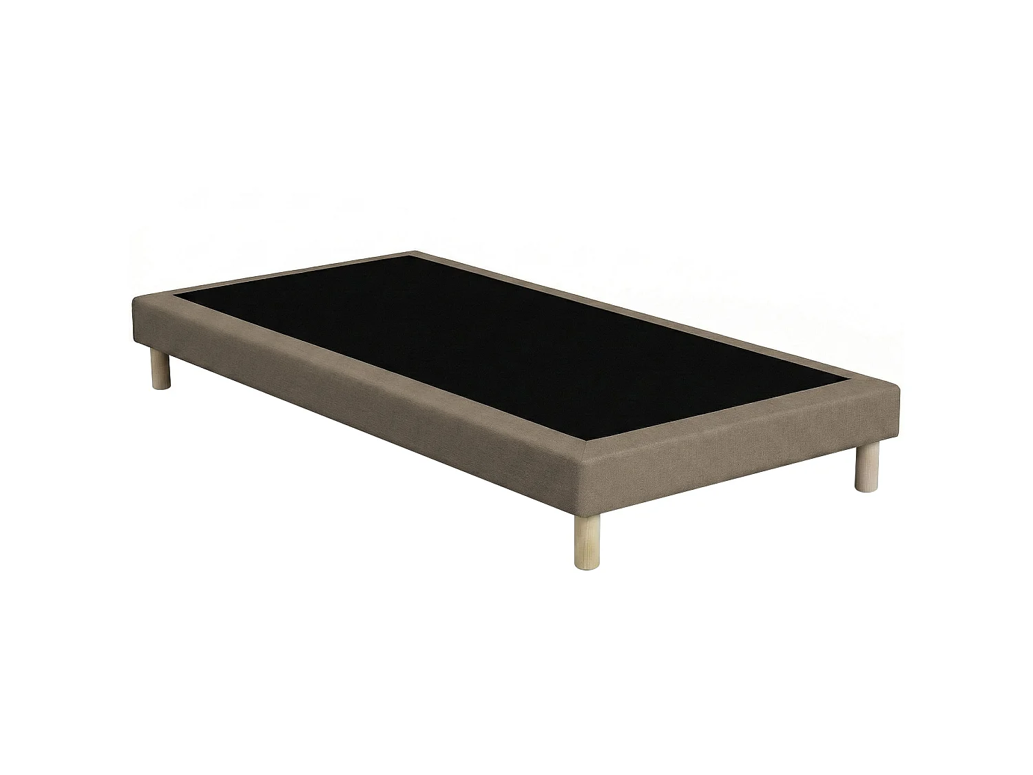 Sommier tapissier à lattes fixes, couchage ferme, soutien optimal - 90 x 200 cm, Sommier - Taupe
