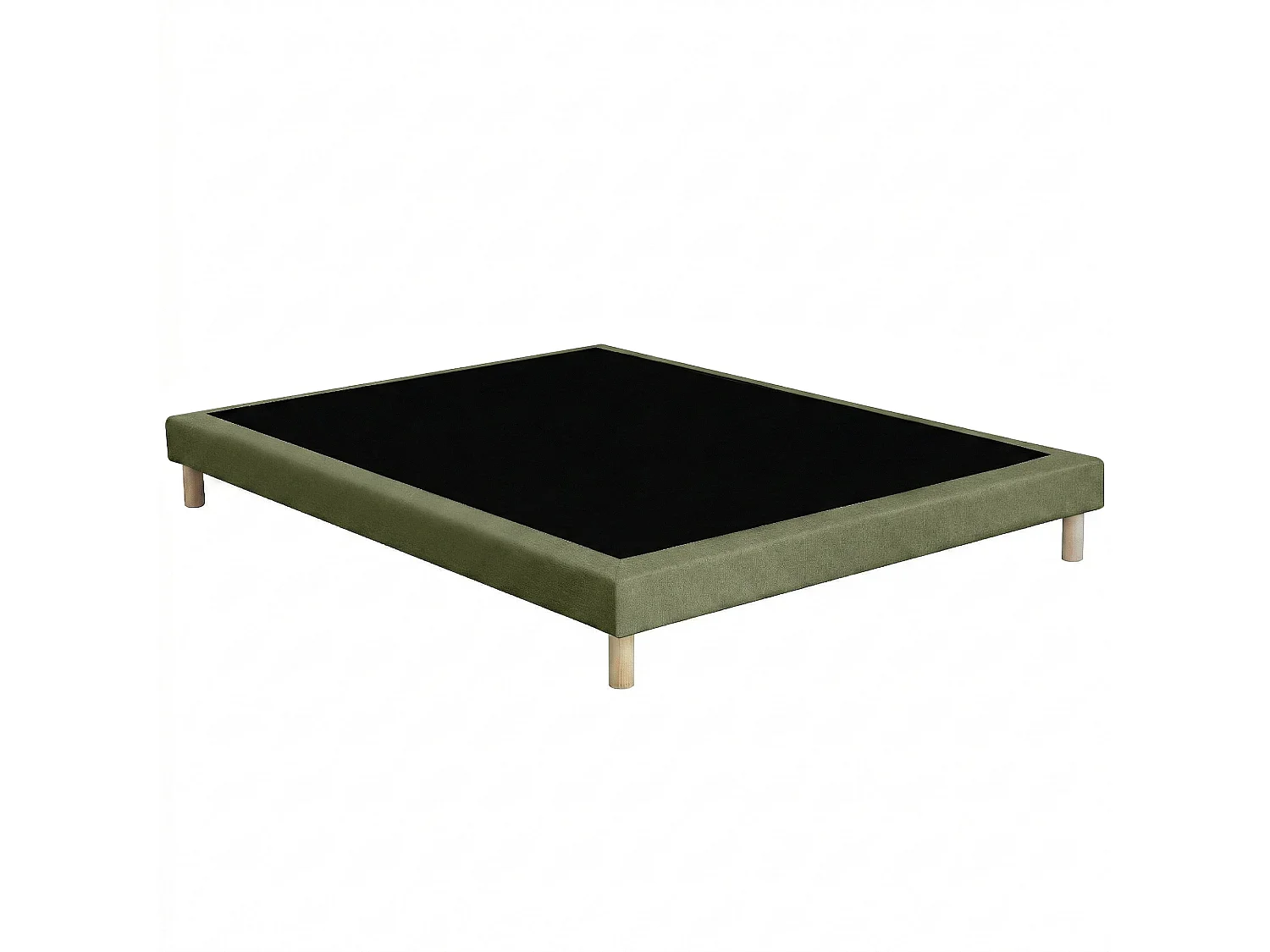 Sommier tapissier à lattes fixes, couchage ferme, soutien optimal - 140 x 190 cm, Sommier - Vert