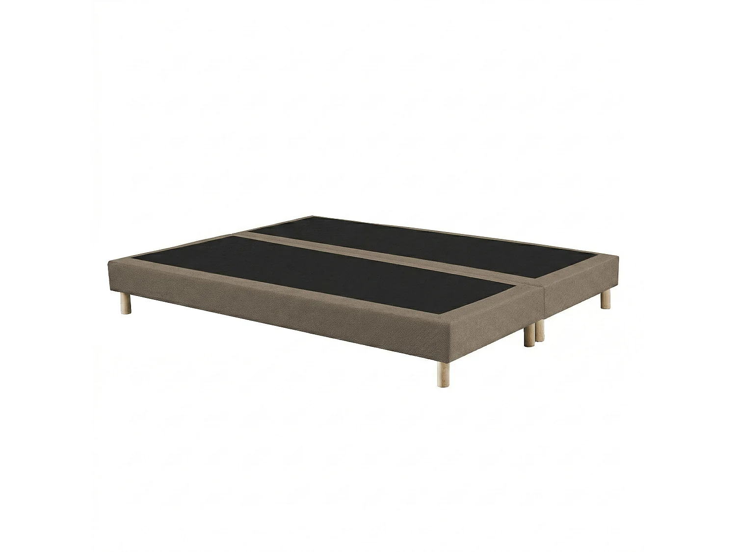 Sommier tapissier à lattes fixes, couchage ferme, soutien optimal - 180 x 200 cm, Sommier - Taupe