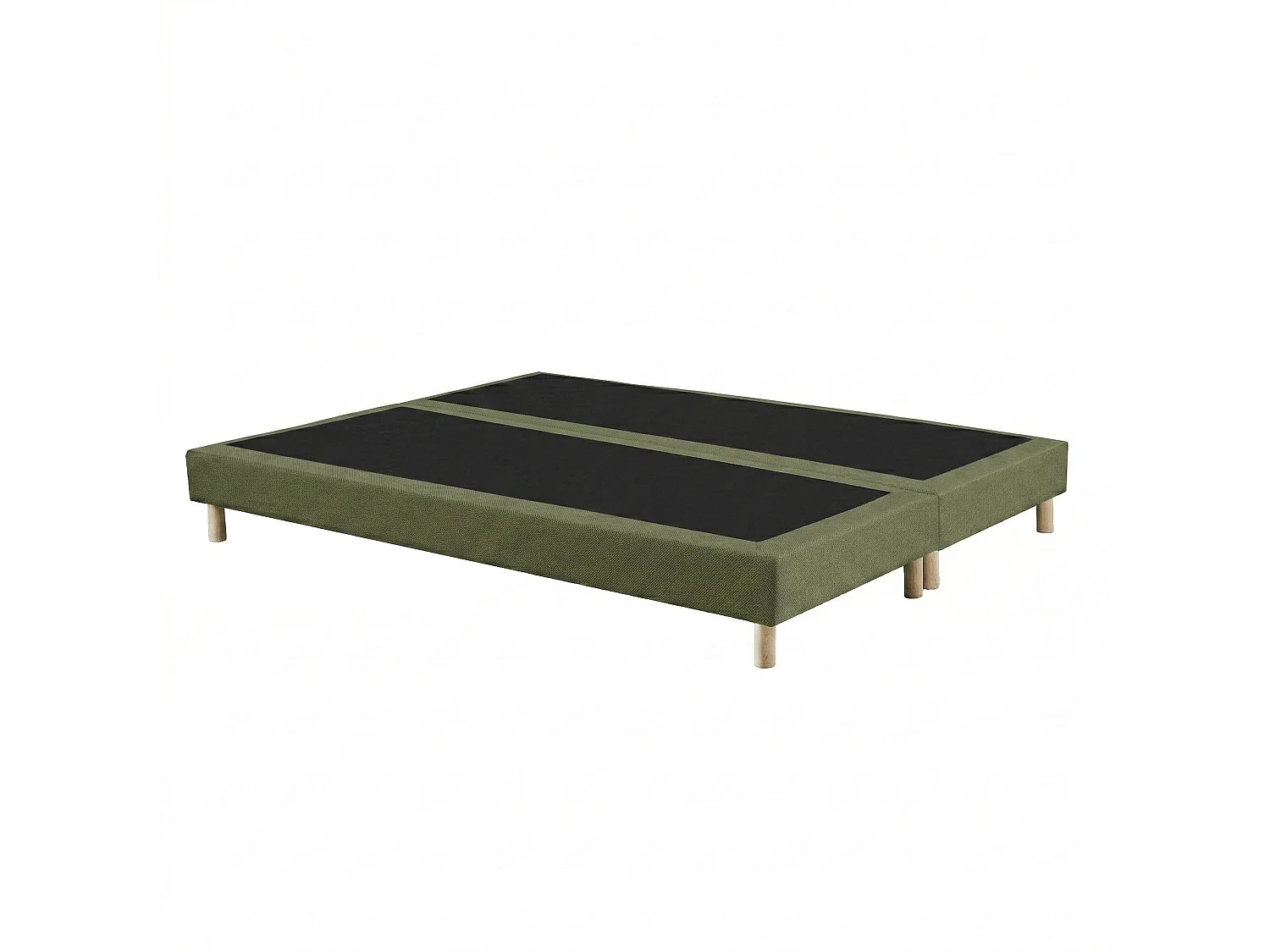 Sommier tapissier à lattes fixes, couchage ferme, soutien optimal - 180 x 200 cm, Sommier - Vert