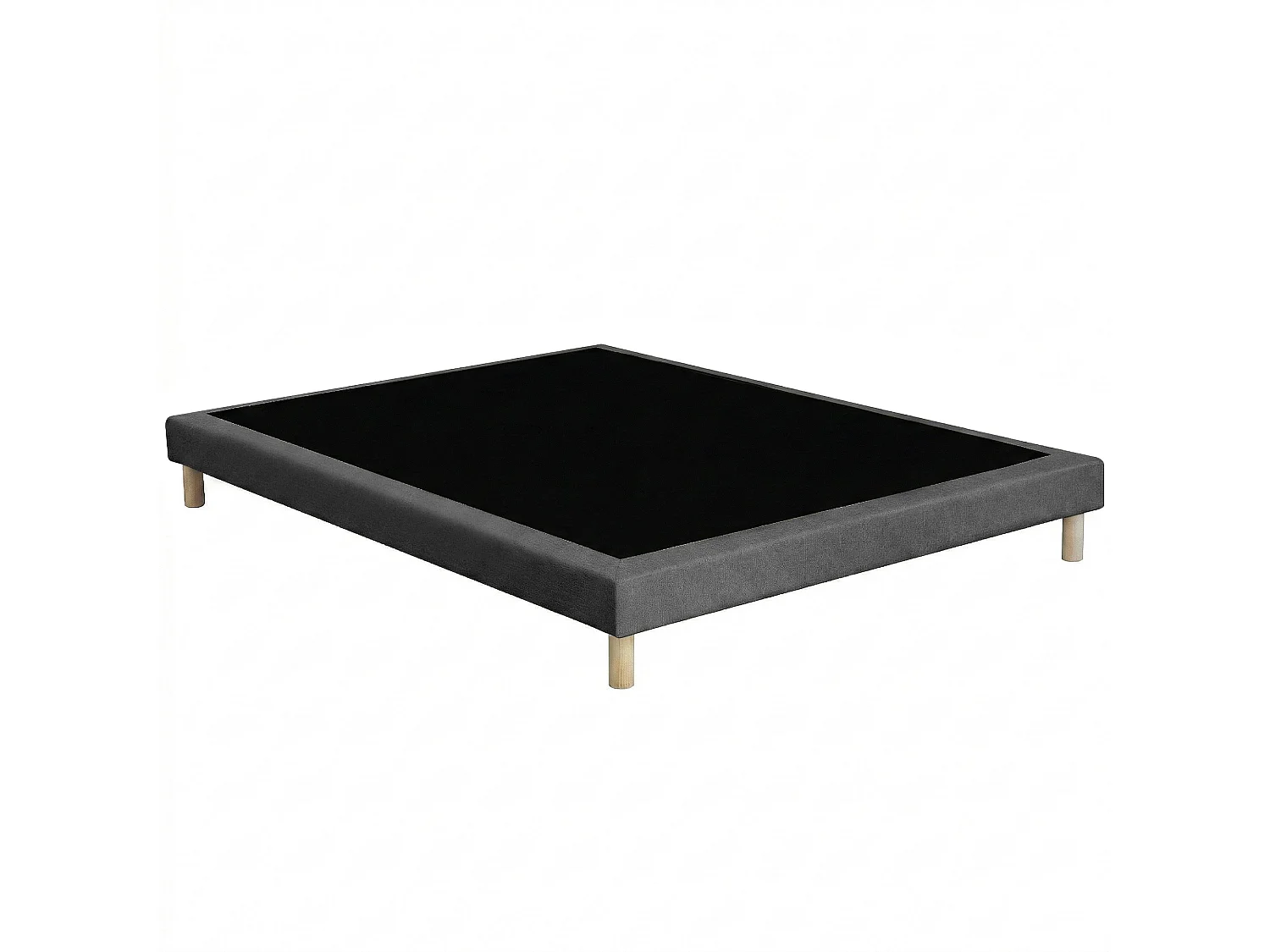 Sommier tapissier à lattes fixes, couchage ferme, soutien optimal - 140 x 180 cm, Sommier -  Gris Foncé