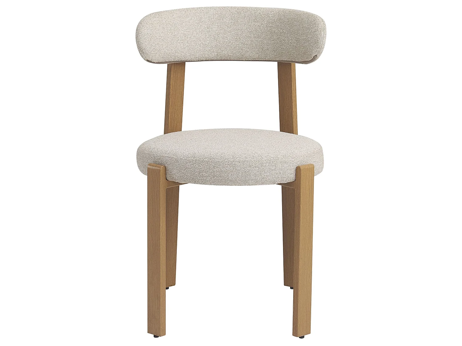 Esszimmerstuhl mit Bouclé-Bezug – Beige – AFINATTE