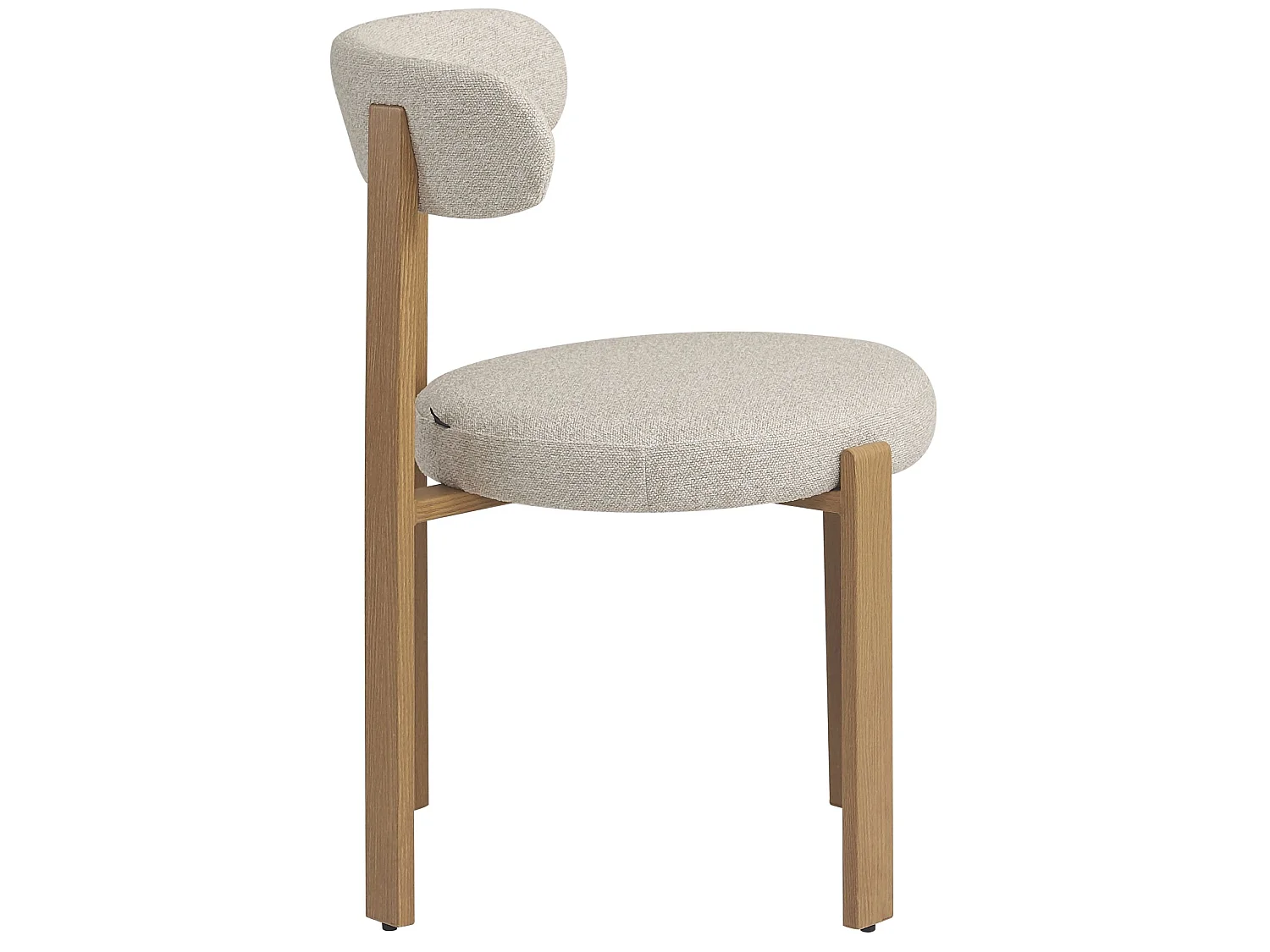 Esszimmerstuhl mit Bouclé-Bezug – Beige – AFINATTE