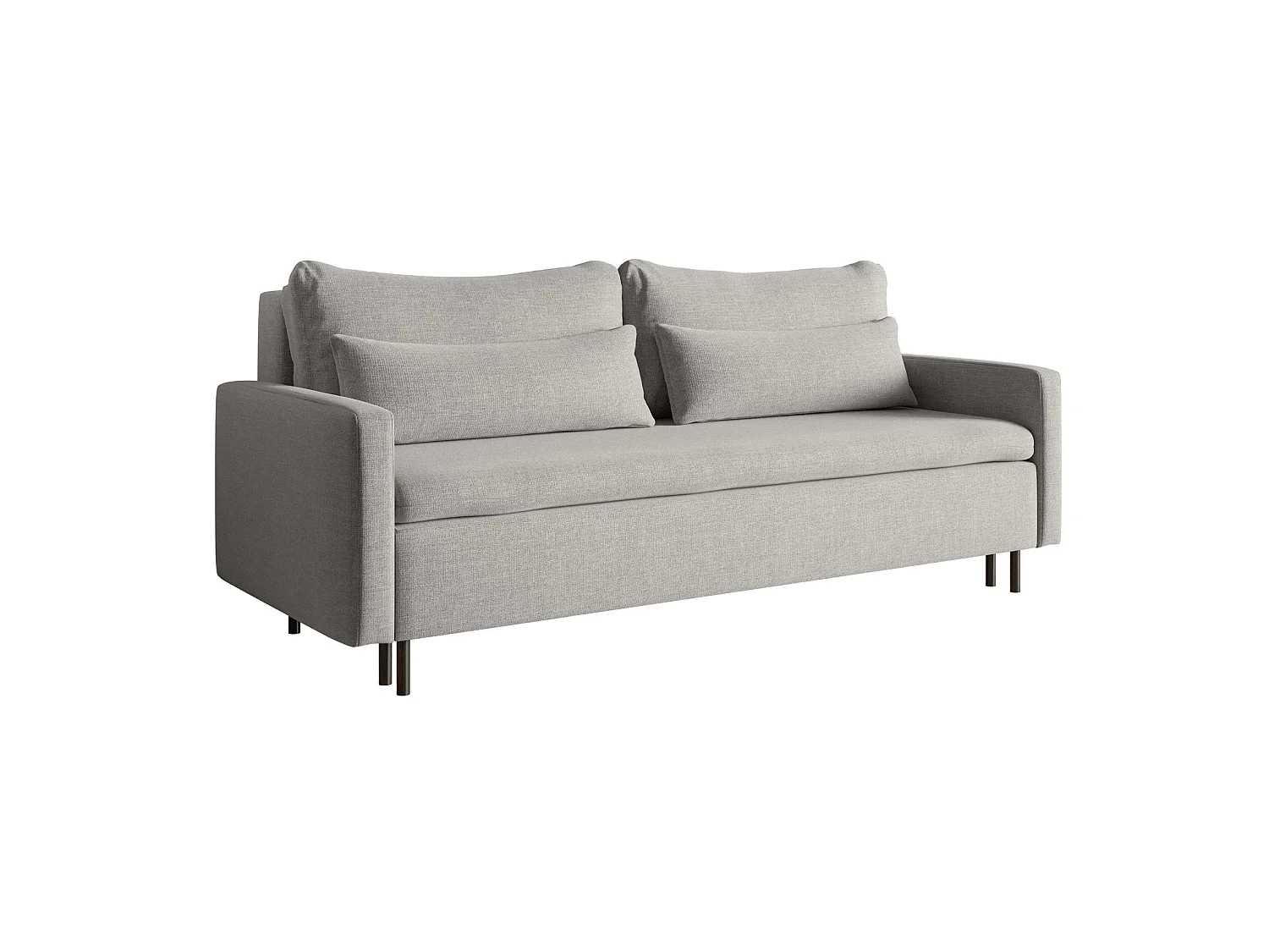 Canapé 3 places convertible avec coffre – Chenille – Gris – UMPRO