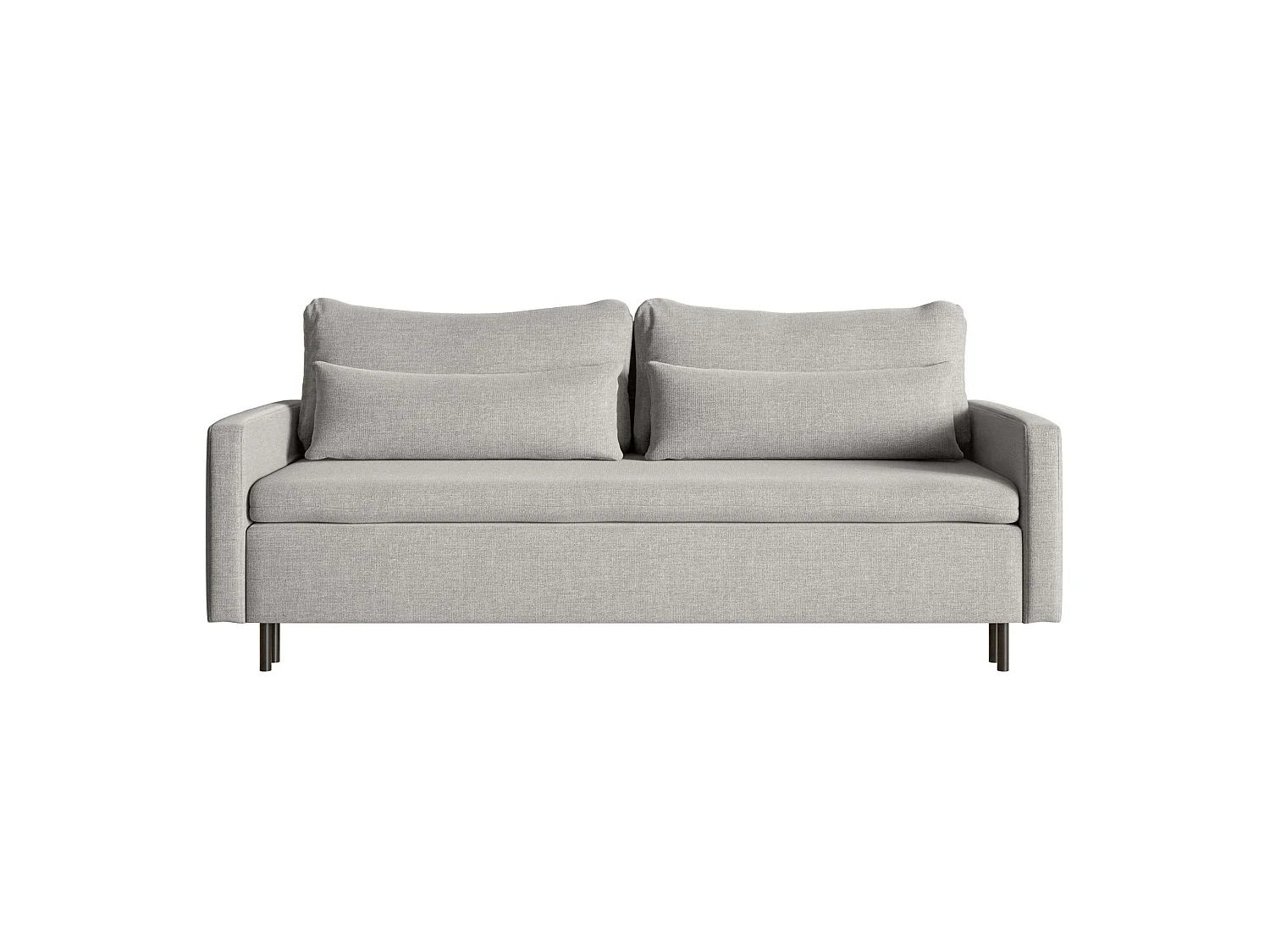 Canapé 3 places convertible avec coffre – Chenille – Gris – UMPRO