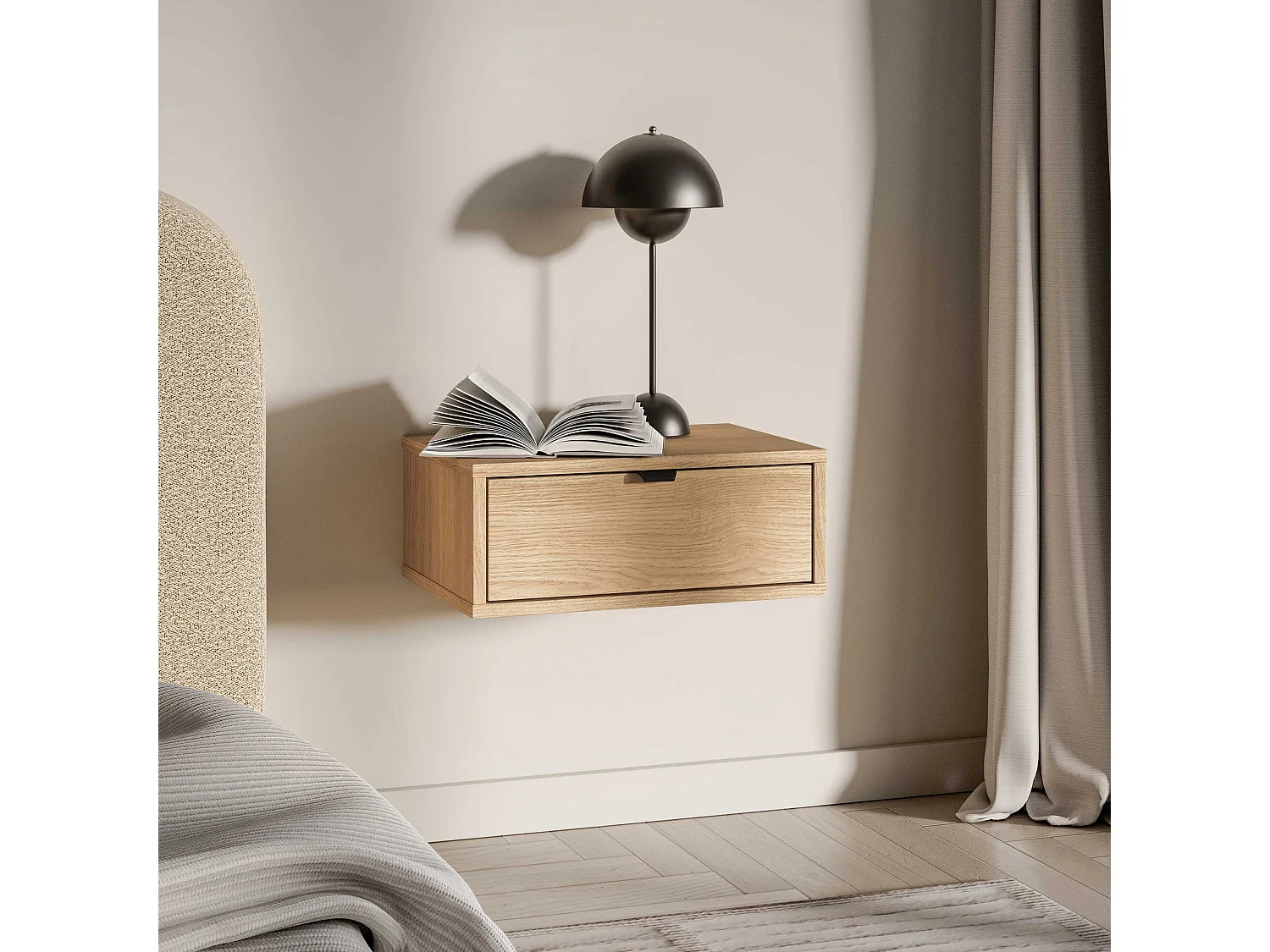Nachttisch mit Schublade - 45 cm - Eiche Mavelie - HEGGERS