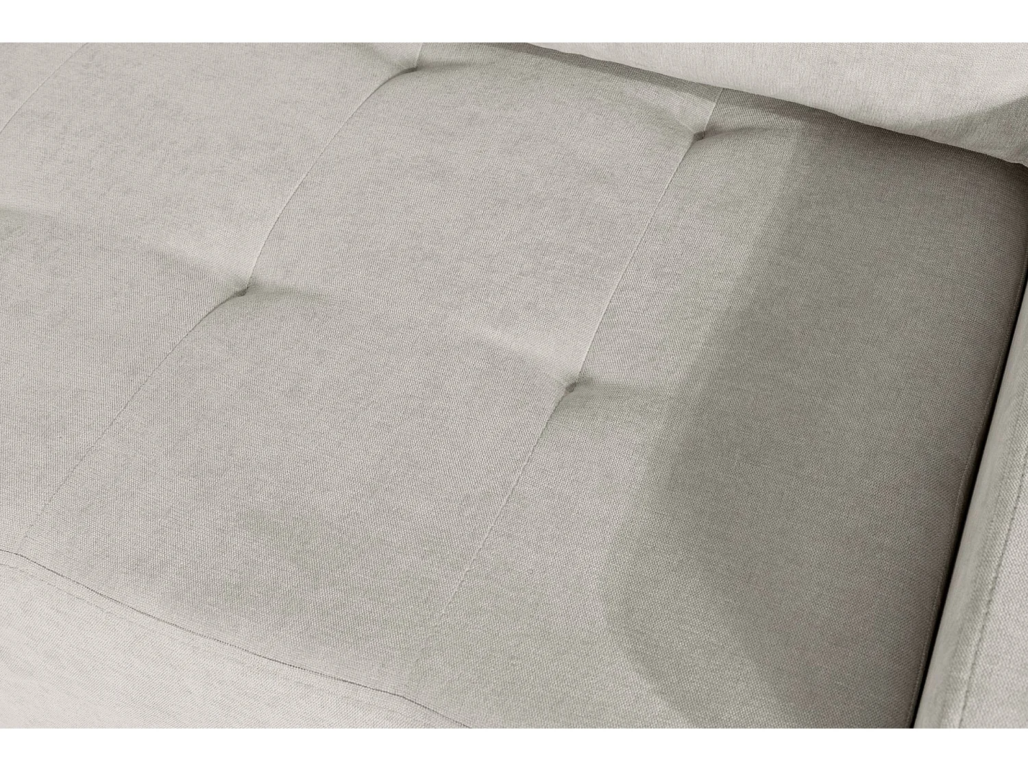 Ecksofa mit Schlaffunktion & Bettkasten – Chenille – Ottomane links – Hellbeige – LARELLE