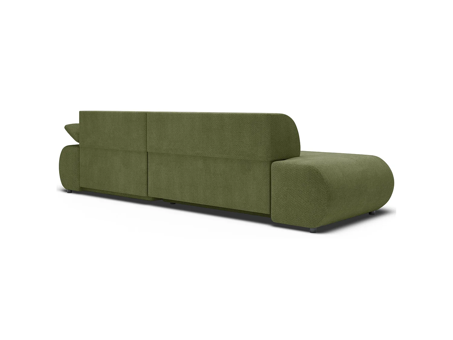 Canapé d'angle convertible – Chenille – angle à droite – Vert olive – ARMONE