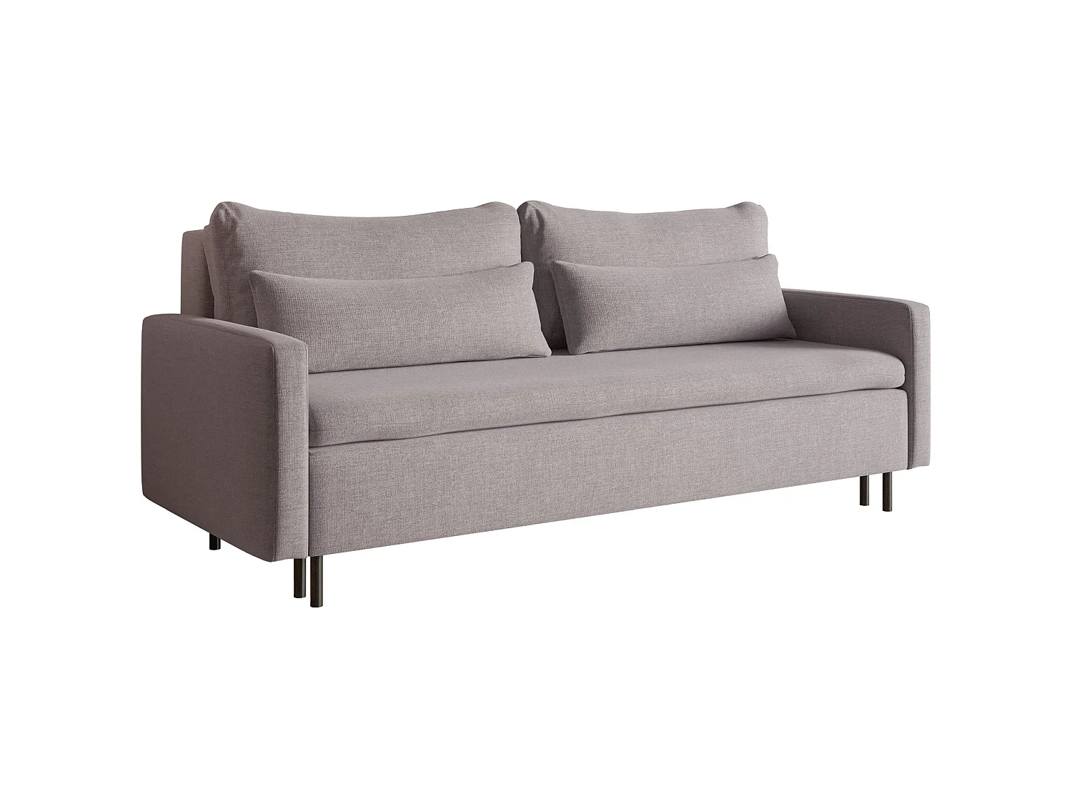 Canapé 3 places convertible avec coffre – Chenille – Brun gris – UMPRO
