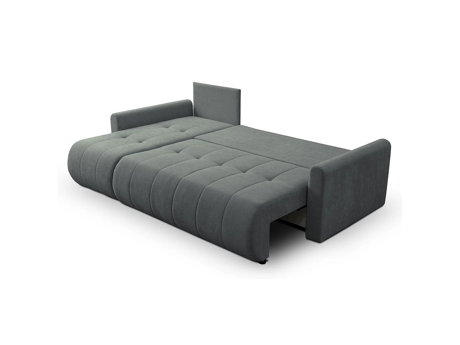 Ecksofa mit Schlaffunktion & Bettkasten – Chenille – Universal – Aschgrau – TIMMONE