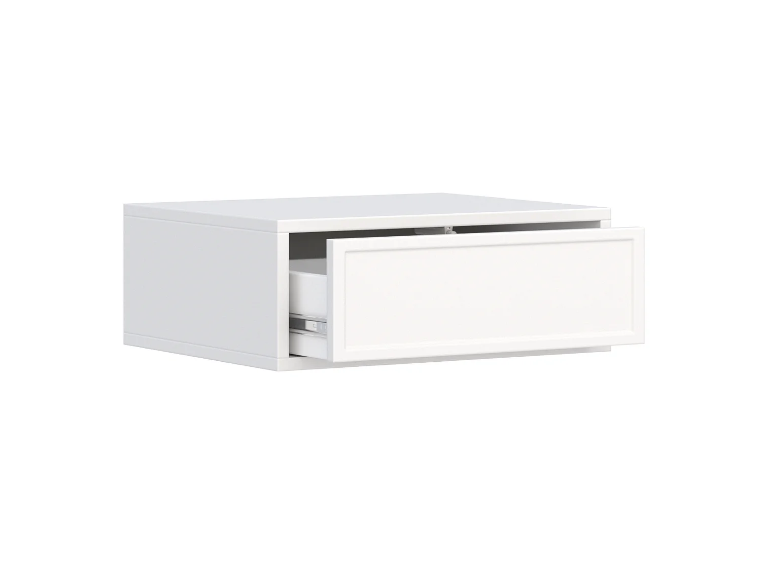Table de chevet suspendue – avec tiroir – 50 cm – blanc - VELVETO