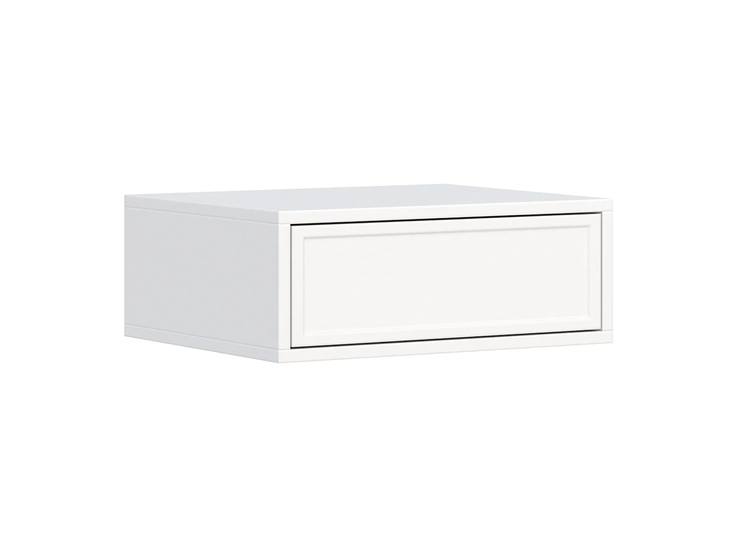 Table de chevet suspendue – avec tiroir – 50 cm – blanc - VELVETO