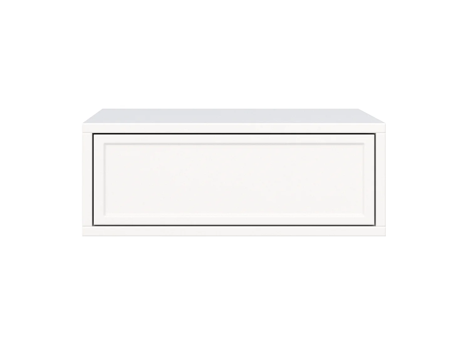 Table de chevet suspendue – avec tiroir – 50 cm – blanc - VELVETO