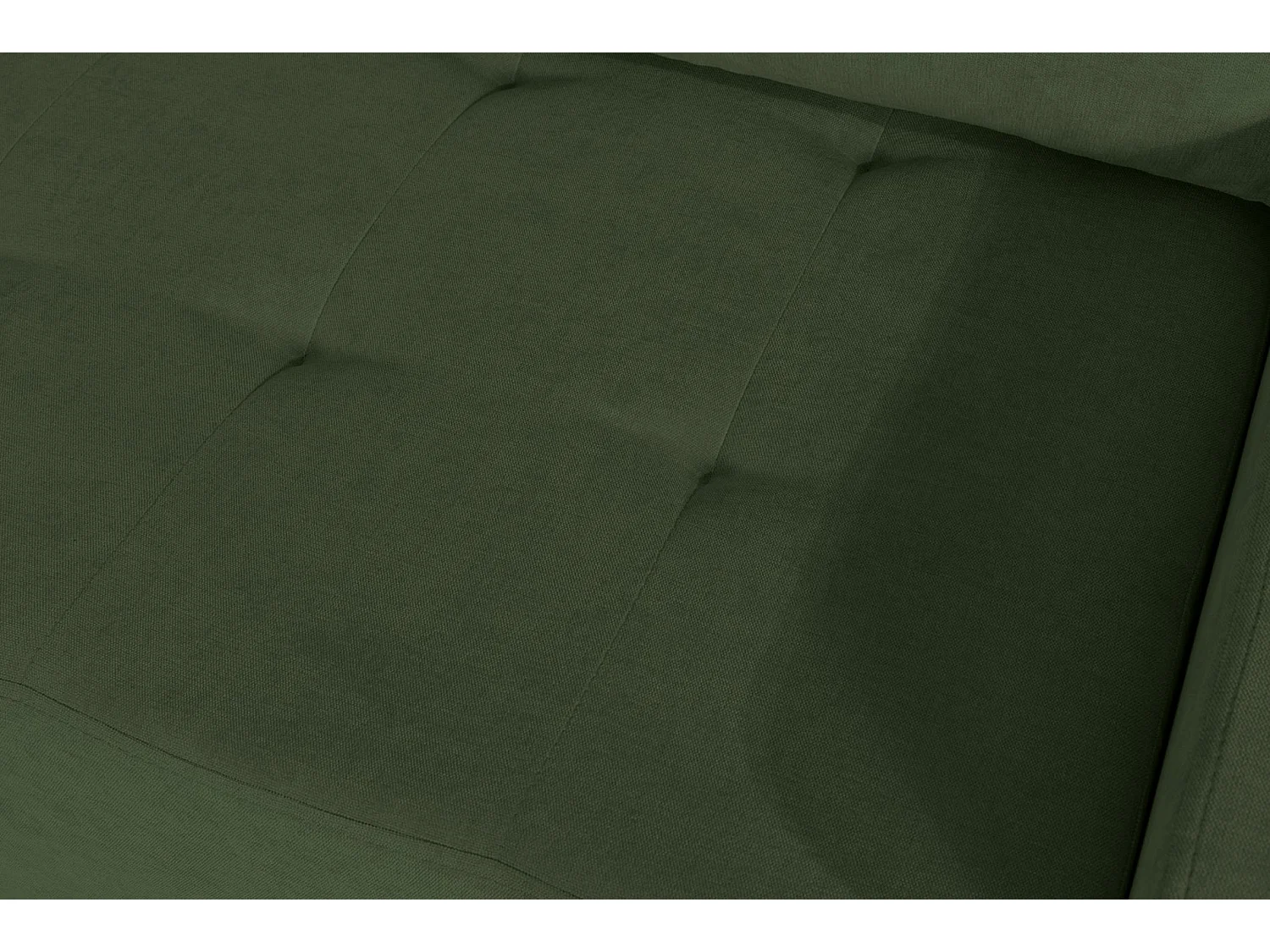 Ecksofa mit Schlaffunktion & Bettkasten – Chenille – Ottomane links – Grün – LARELLE