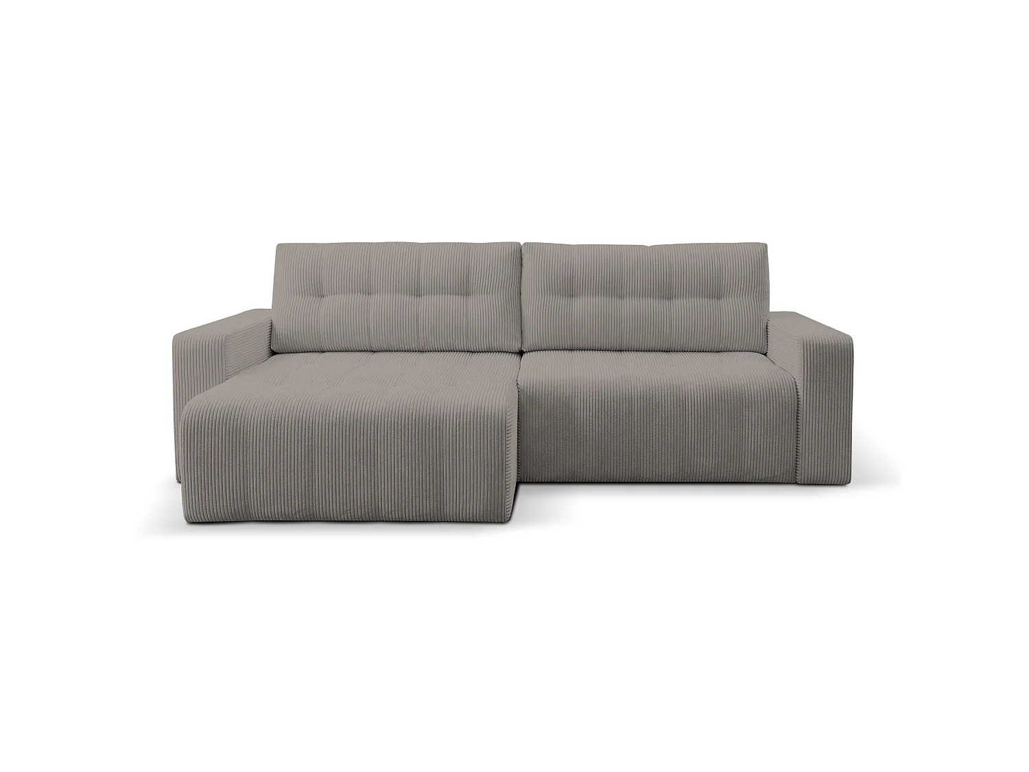 Hoekbank met slaapfunctie & opbergruimte – Corduroy – Universeel – Beige – MAILLO