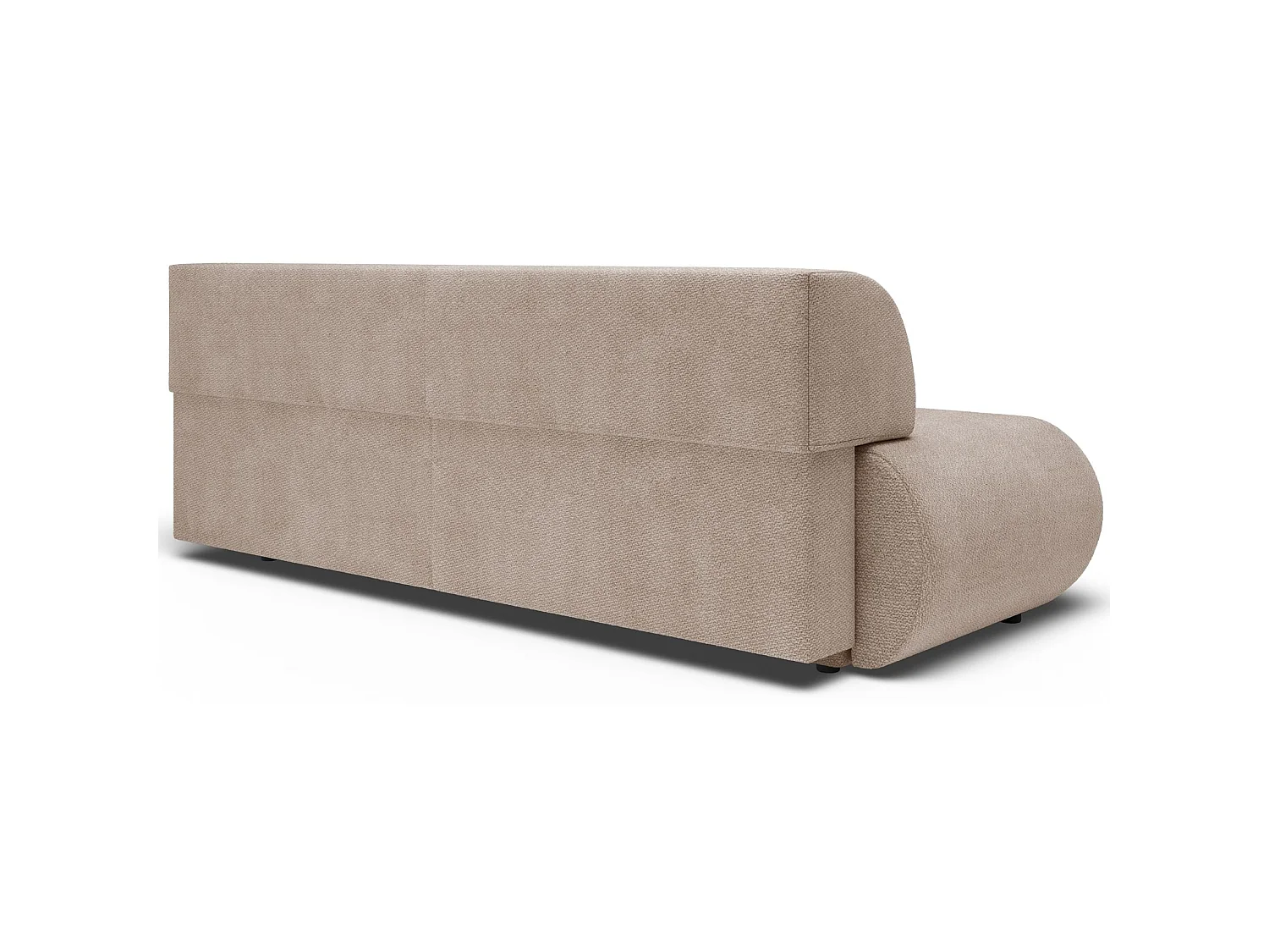 Canapé convertible 3 places en tissu chenille beige ARMONE