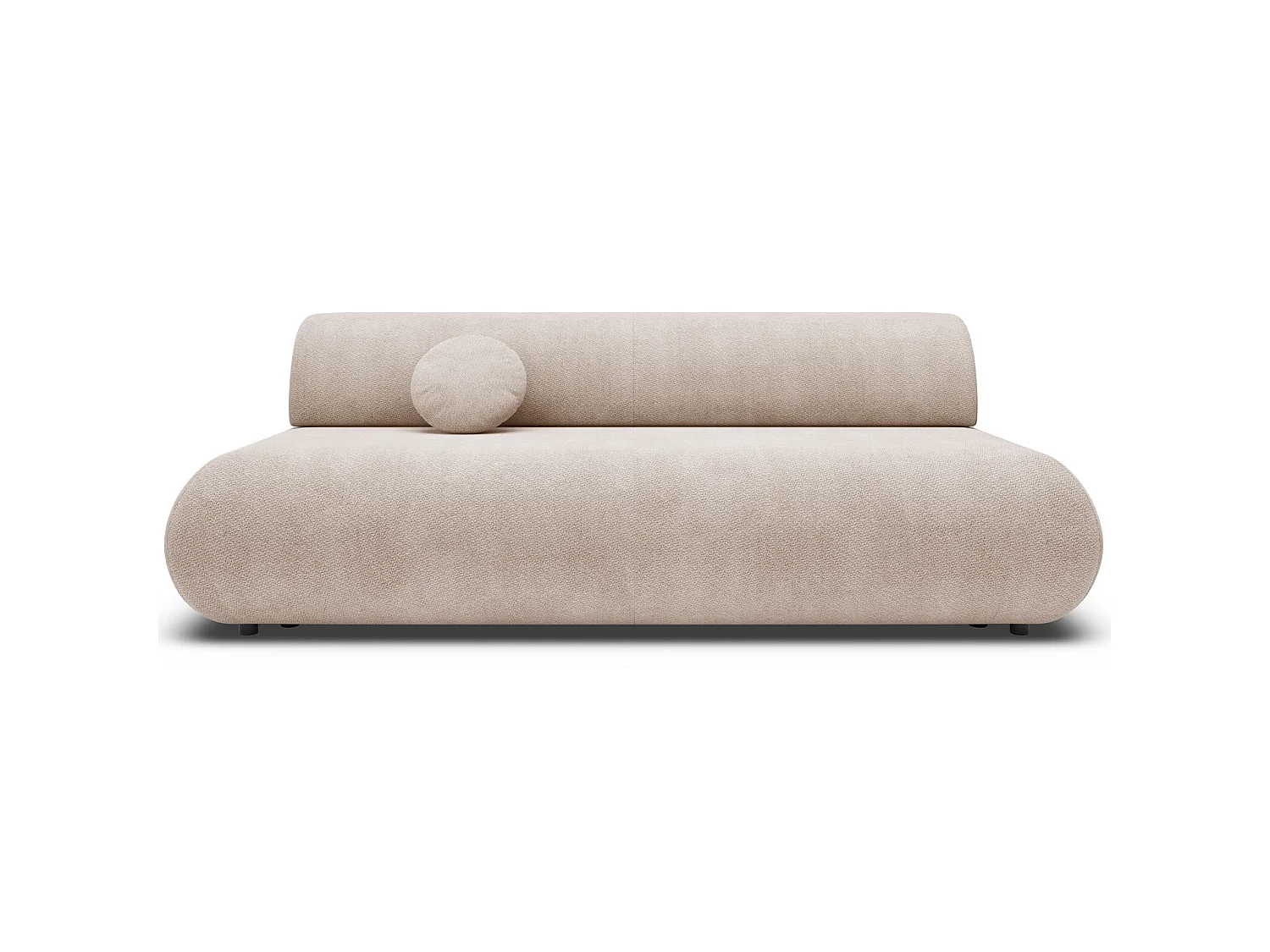 3-Sitzer Sofa mit Schlaffunktion – Chenille – Hellbeige – ARMONE