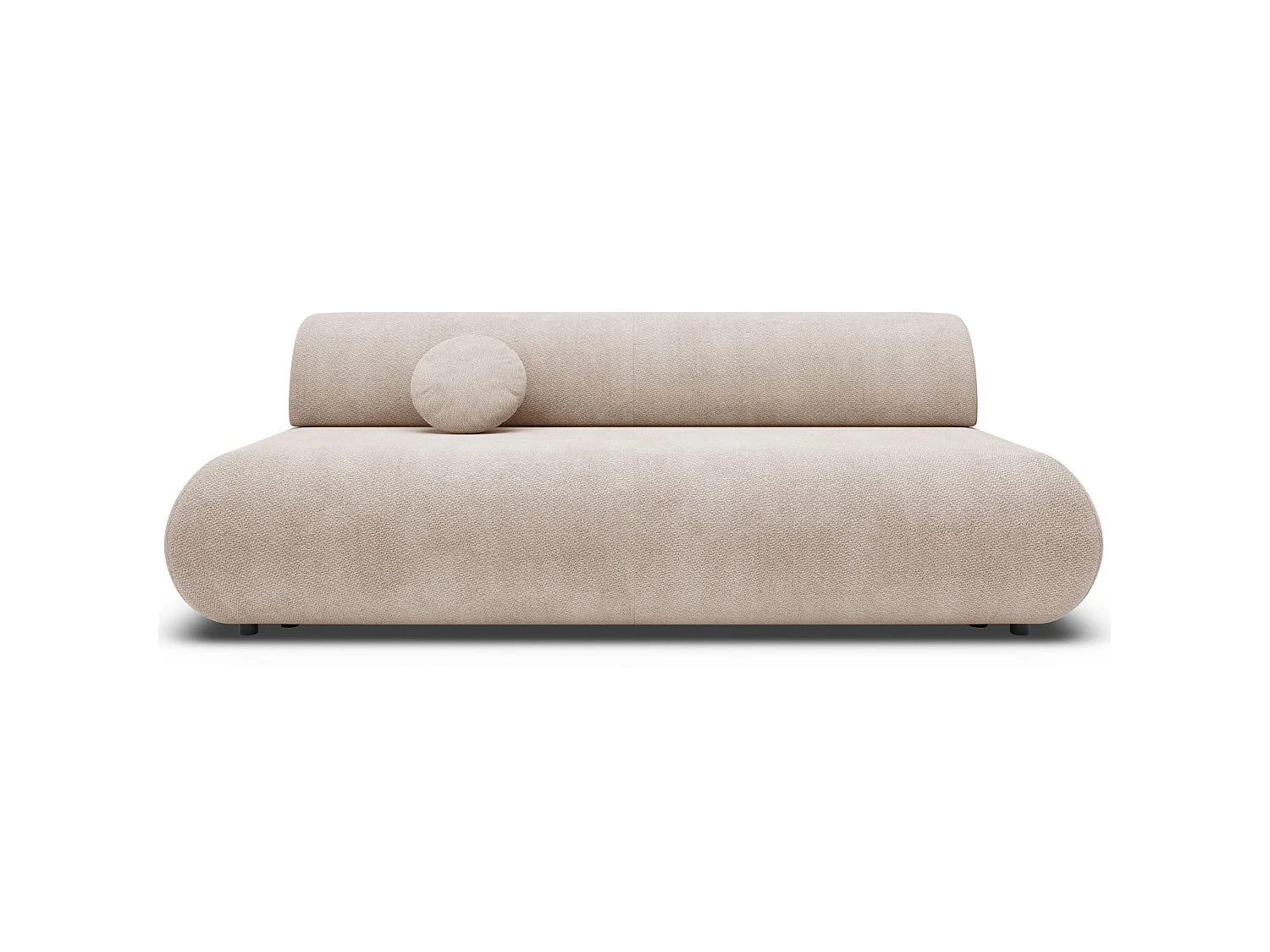 3-Sitzer Sofa mit Schlaffunktion – Chenille – Hellbeige – ARMONE